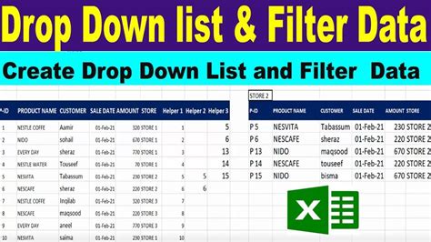 How To Create Drop Down Filter Data To Extract Data Based On Criteria