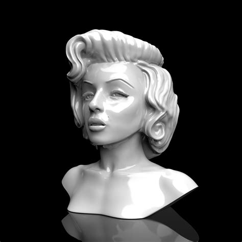 3d Printable Model Marilyn Monroe Bust Stl Cgtrader