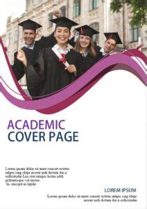 beautiful academic cover page template design  ms word