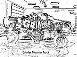 Grinder Coloring Designlooter Monster Truck sketch template