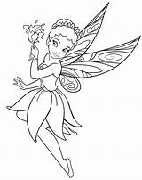 Fairy Coloring Pages Flower Disney Color Ballerina Kolorowanki Easy Fairies Print Princess Drawings Book Drawing Simple Tinkerbell Garden Tale Colouring sketch template