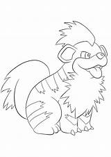 Pokemon Growlithe Coloring Pages Kids Generation Type Printable Characters Fire Original Anime sketch template