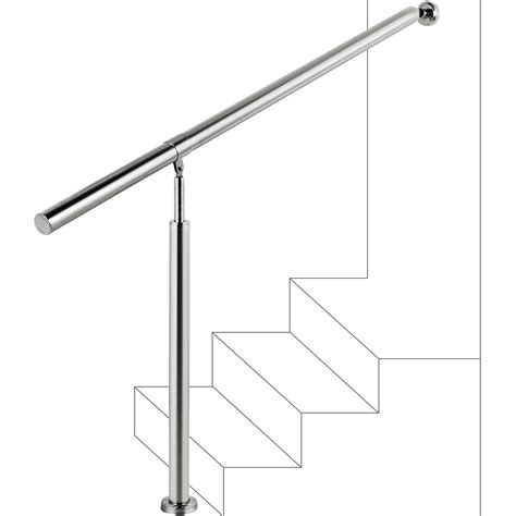 Vevor Step Handrail Stainless Steel Stair Railing For In And Outdoor