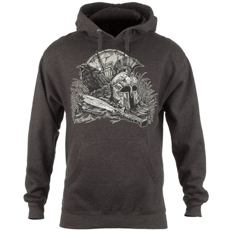 design   shield hoodie charcoal heather  design military st