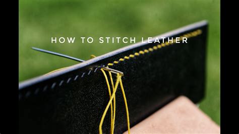 hand stitch leather saddle stitching tutorial  beginners