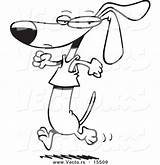 Wiener Cartoon Vector Dog Jogging Outline Coloring Shirt Ron Leishman Royalty sketch template