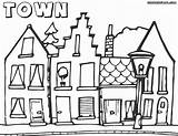 Town Coloring Medieval Pages Drawing Getdrawings Drawings sketch template