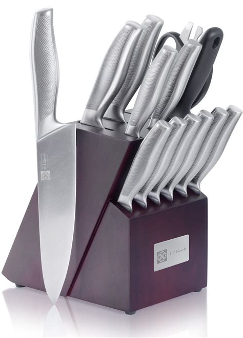 chefs knife sets  piece stainless steel kitchen knives sharpener home cooking essential gift