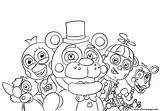 Coloring Nights Freddys Five Pages Characters Printable Print Color sketch template
