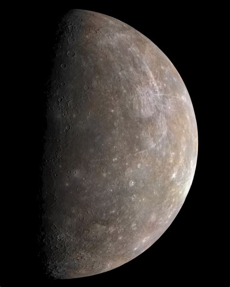 mercury  color  mariner  flyby  departure view  planetary society