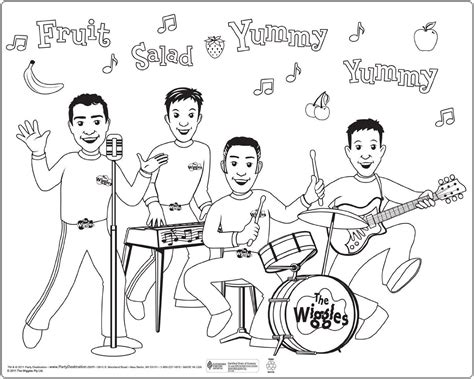 wiggles coloring pages coloring home