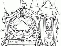 ide  cinderella carriage coloring pages ukiran