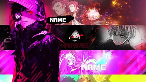 anime banner template psd logos psd templates vector web elements