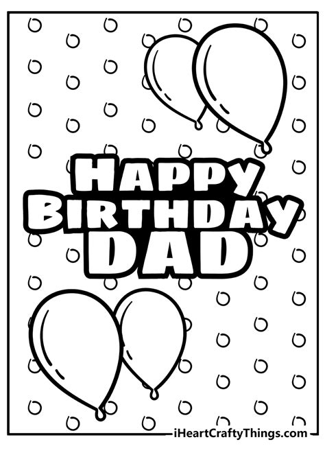 happy birthday coloring pages  dad