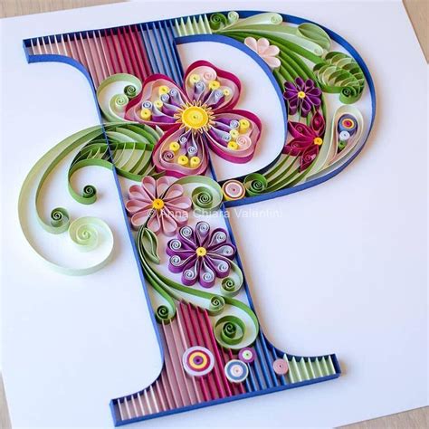 remember quilling     letter p  paper