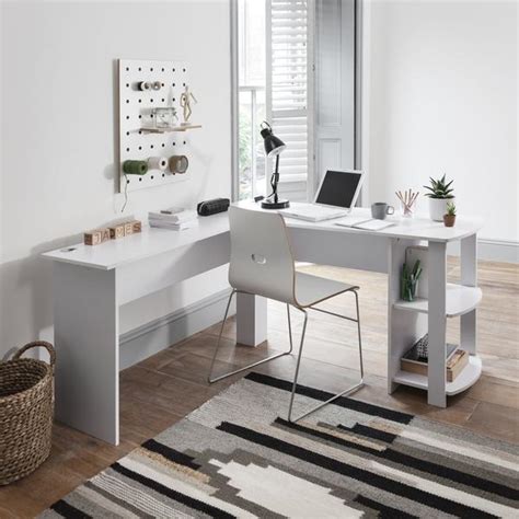 White Corner Computer Desk For Home Office Laura James