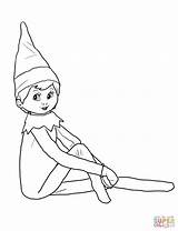 Coloring Elf Shelf Pages Printable Drawing Paper sketch template