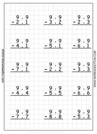 decimal  printable worksheets worksheetfun