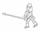 Spear Knight Coloring Coloringcrew sketch template
