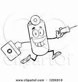 Clipart Aid Kit Syringe First Pill Mascot Running Happy Cartoon Royalty Toon Hit Vector Antihistamine 2021 sketch template