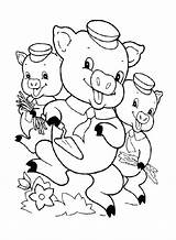 Pigs Coloring Three Little Pages Getcolorings Color Getdrawings sketch template