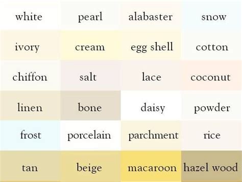 colors   english color theory color names