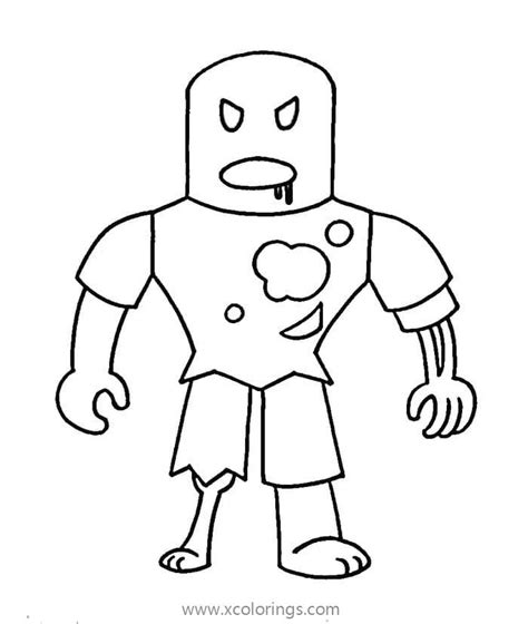 zombie  roblox coloring page xcoloringscom