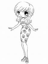 Chibi Coloring Pages Printable Girl Girls Bright Colors Favorite Color Choose sketch template