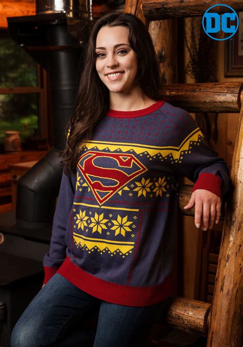 superman ugly christmas sweater for women