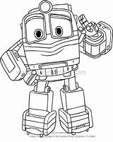 Robot Trains Coloring Alf Cj 4th Creative Party sketch template