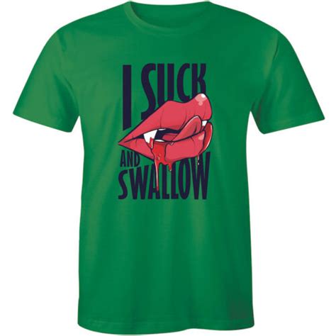 Cute I Suck And Swallow Sexy Vampire Vintage Men S T Shirt Horror