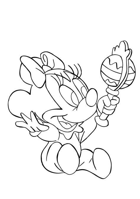 baby minnie mouse coloring pages  worksheets
