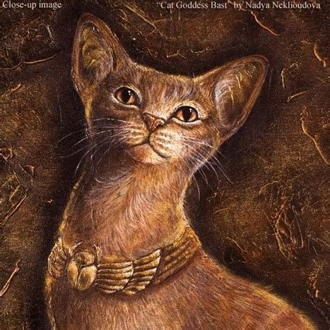 egyptian cat goddess bast canvas print reproduction of