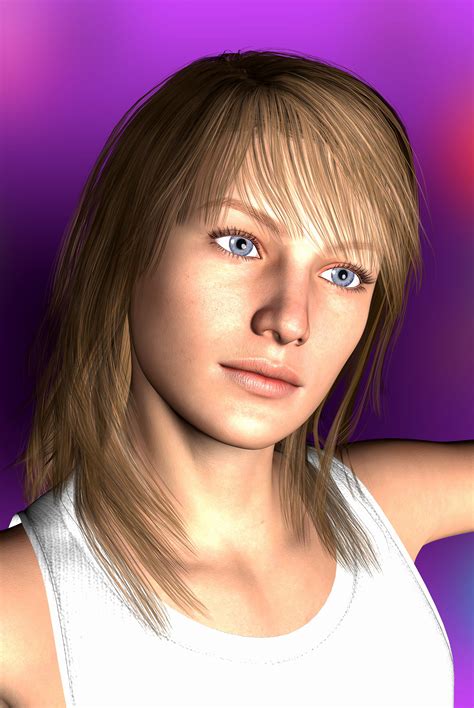 Free Photo 3d Portrait Of A Girl 3d Cute Female Free Download