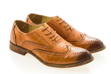 photo brown leather shoes