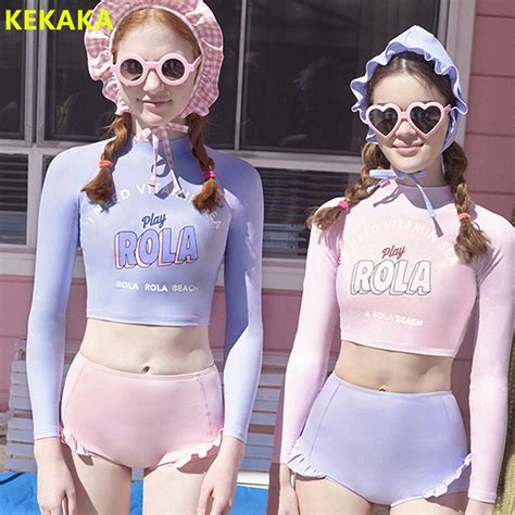 Kekaka Sexy Korea Pink Letter Print High Waist Bikinis Women 2018 Cute