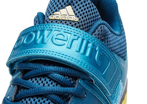 adidas synthetic powerlift  weightlifting shoes  blue  men lyst