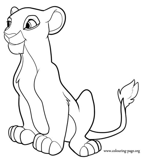 lion king young nala coloring page
