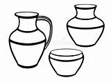Vaso Ceramics Pots Terraglie Etnica Ethnic Cookware Tratteggio Brocca Ornamento Oggetti sketch template