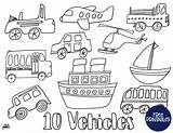 Coloring Pages Vehicles Cars Trucks Helicopters Printable Vehicle Boats Preschool Numbers Buses Planes Kindergarten Above Click Plans sketch template