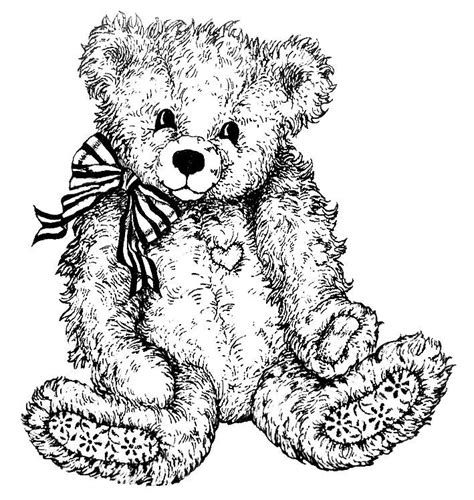 teddy bear coloring kidsworksheetfun