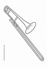 Trombone Posaune Malvorlage Musicales Musique Tuba Ausmalbild Instrumente Trombon Musicais Trompete Große Instruments Ausdrucken sketch template