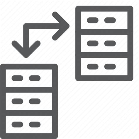 Data Hosting Layers Network Server Transfer Web Icon