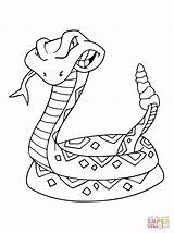 Rattlesnake Coloring Pages Diamondback Drawing Snake Printable Color Rattle Western Drawings Reptiles sketch template