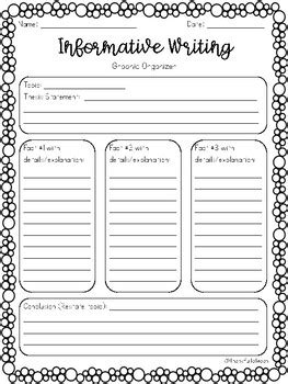informational writing template  template