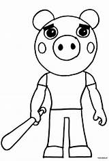 Piggy Roadblocks Xcolorings Game Guerrero Zizzy Sencillos Rbt Mascota Imprime 610px sketch template