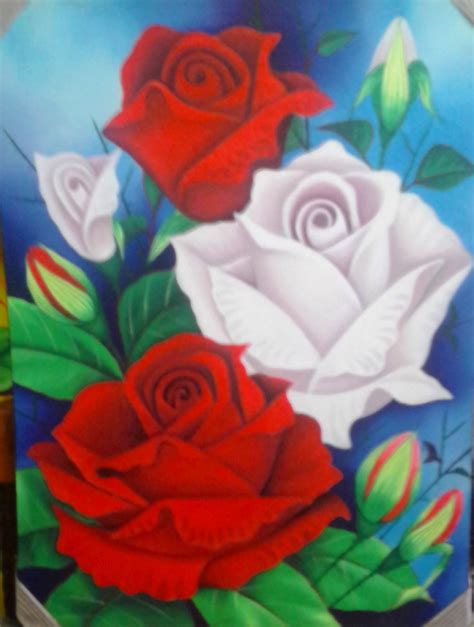 lukisan abstrak bunga mawar arti gambar