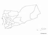 Yemen Governorates sketch template