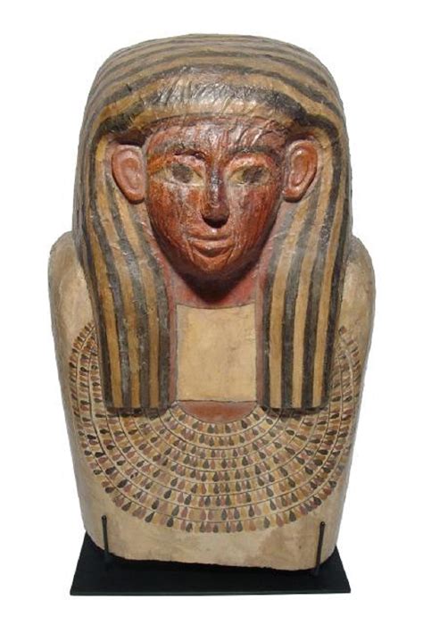stunning upper portion of an egyptian sarcophagus lid