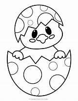 Easter Coloring Pages Printable Chick Egg Colouring Kids Colour Print Baby Crafts Cool Bunny Cute Toddlers Simple Printables Easy Dot sketch template